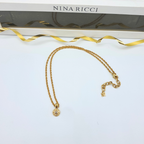Nina Ricci – Vintage NR Medallion Necklace with Crystals – view 3