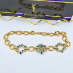 Vintage Yves Saint Laurent Floral Motifs Necklace – view 2