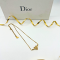 Vintage Christian Dior Heart Crystal Necklace