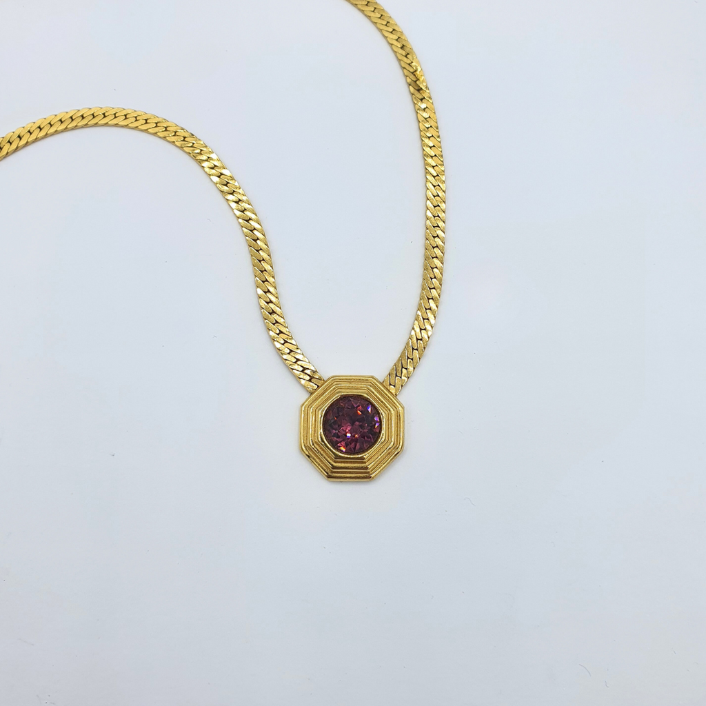 Vintage Christian Dior Octagonal Necklace – view 3