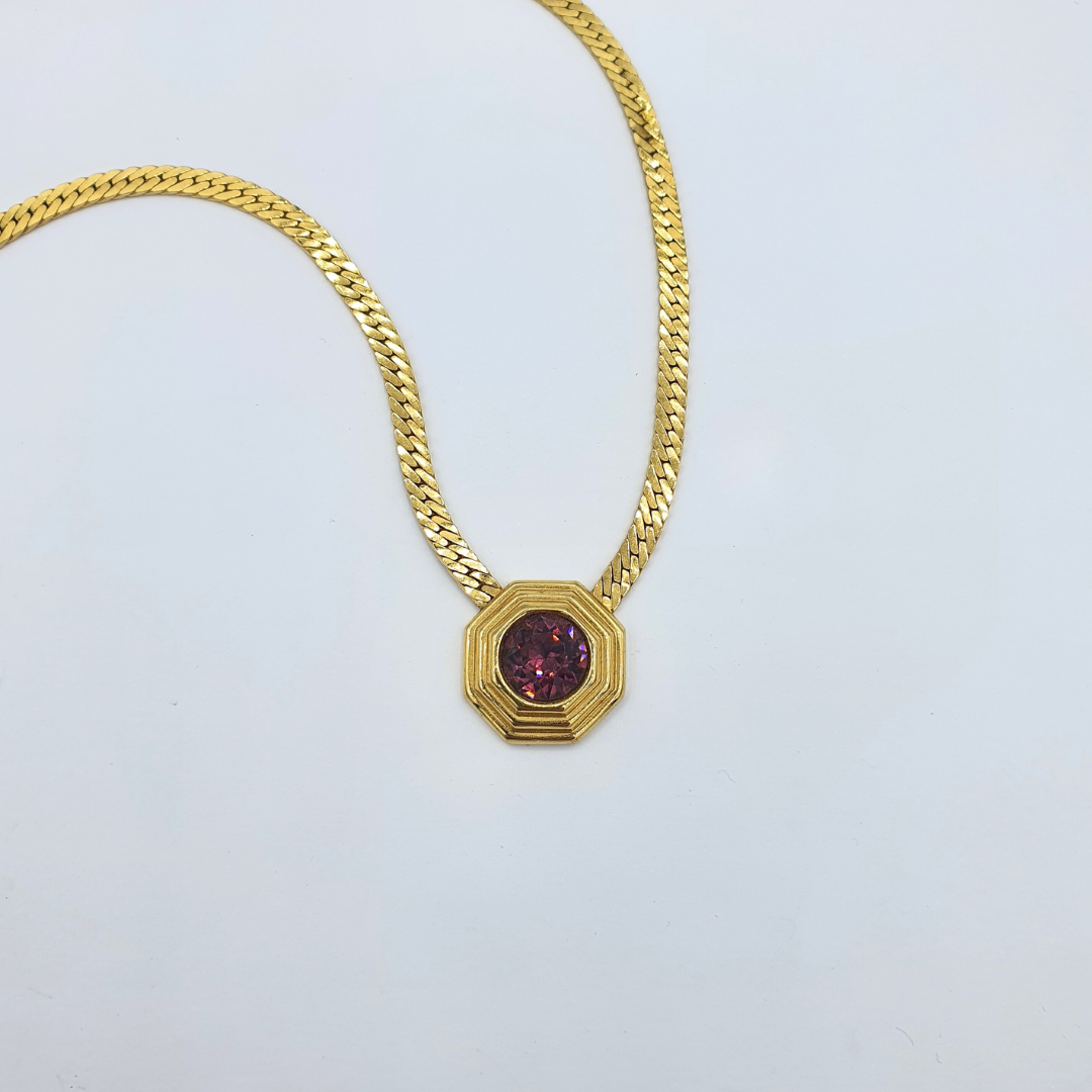 Vintage Christian Dior Octagonal Necklace – view 3