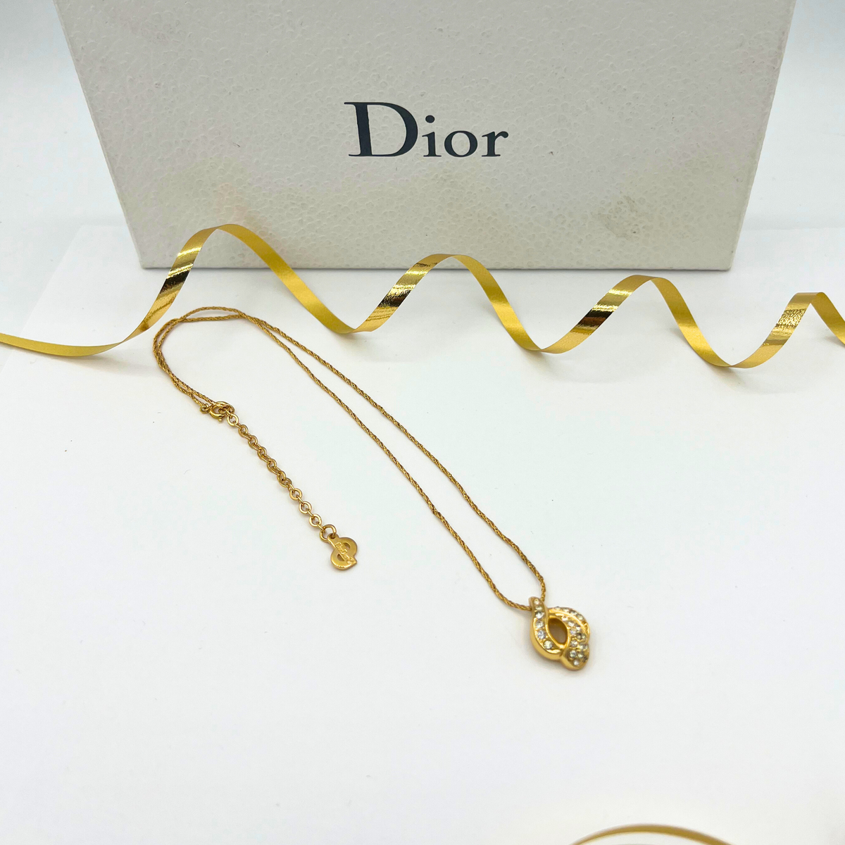 Vintage Christian Dior Geometric Shapes Crystal Necklace – view 2