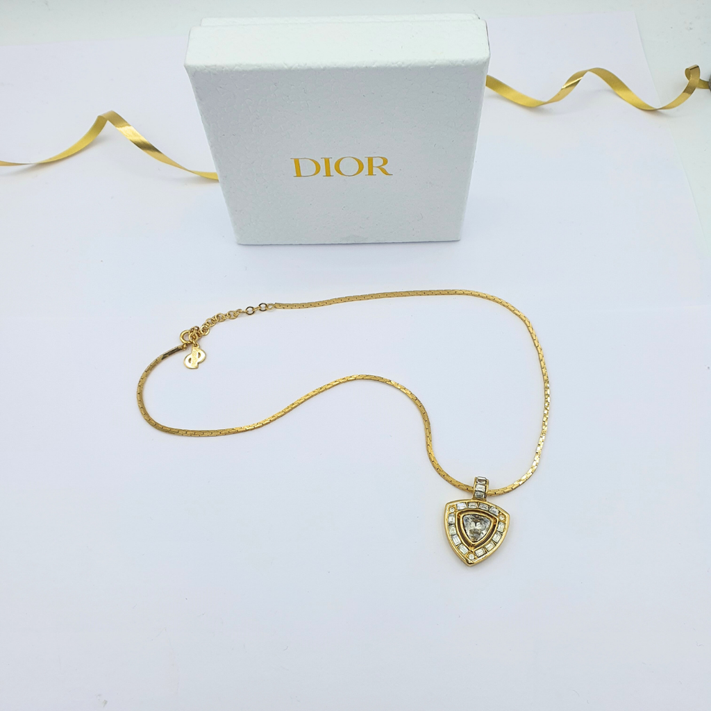 Vintage Christian Dior Triangular Necklace