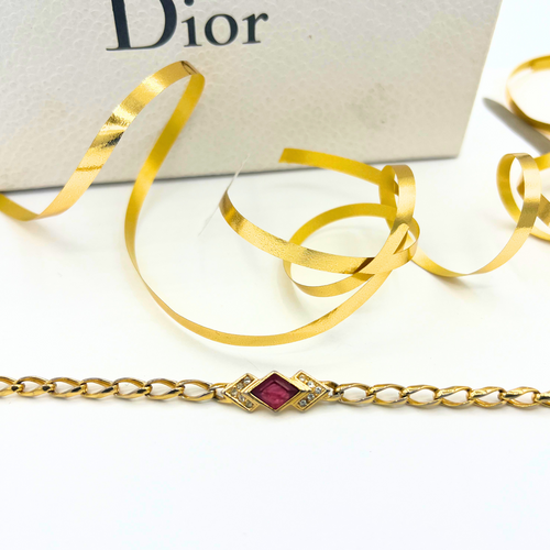 Vintage Christian Dior Geometric Shapes Crystal Bracelet – view 2