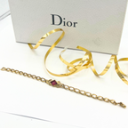 Vintage Christian Dior Geometric Shapes Crystal Bracelet