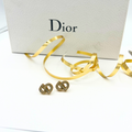 Vintage Christian Dior CD Crystal Earrings