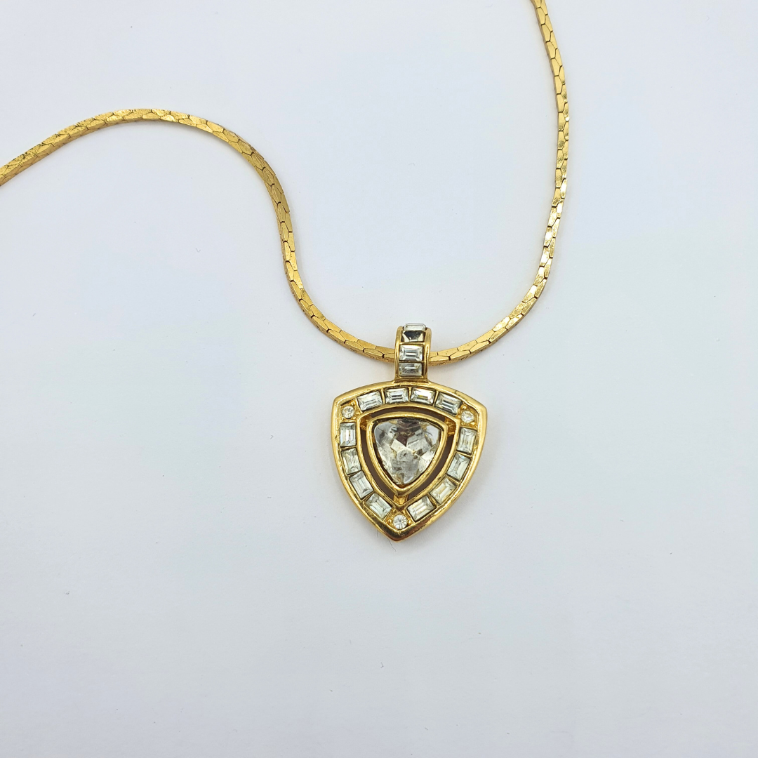Vintage Christian Dior Triangular Necklace – view 3