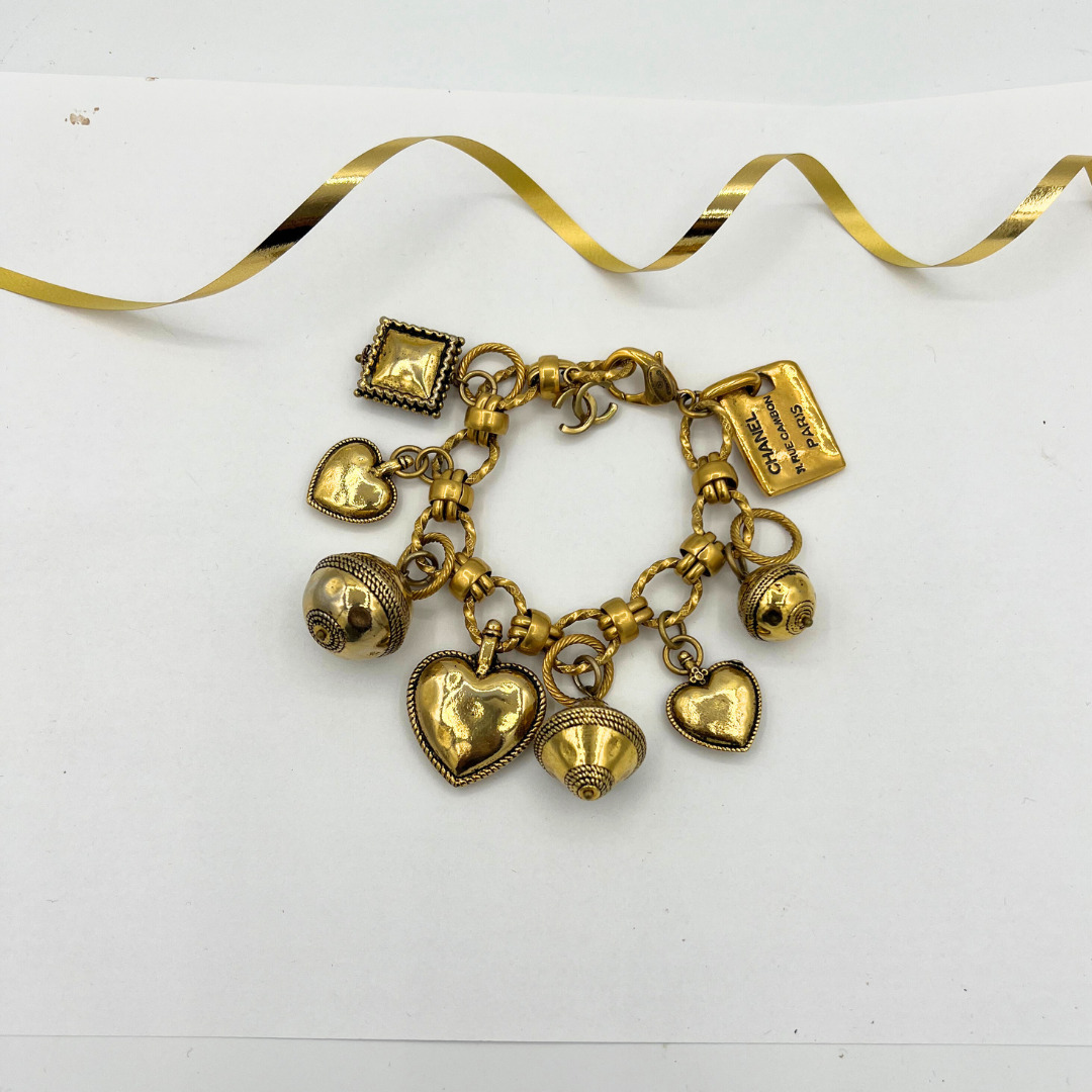 Vintage Chanel CC Charm Bracelet