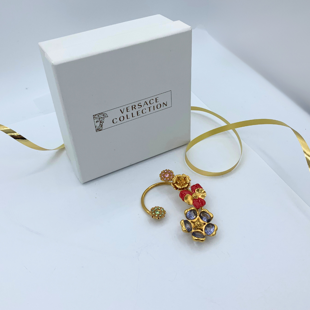 Vintage Versace Flower Ear Cuff