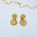 Vintage Zoe Coste Openwork Stars Clip Earrings