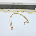 Nina Ricci – Vintage NR Medallion Necklace with Crystals