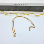 Nina Ricci – Vintage NR Medallion Necklace with Crystals