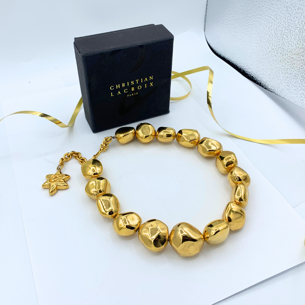 Vintage Christian Lacroix Irregular Beads Baroque-Chic Necklace