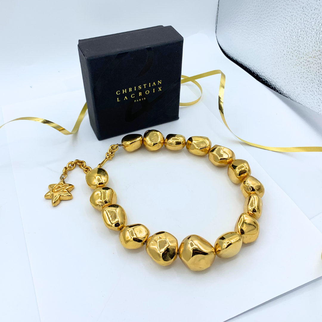 Vintage Christian Lacroix Irregular Beads Baroque-Chic Necklace