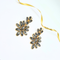 Oscar de la Renta Black Crystal Chandelier Clip Earrings