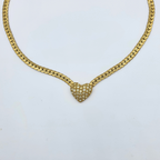 Vintage Christian Dior Heart-Shaped Pendant Necklace – view 3