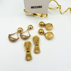 Vintage Moschino Round Case Earrings – view 3