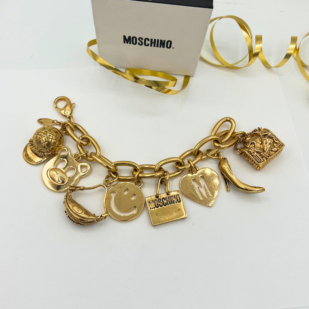 Vintage Moschino Charm Chain Bracelet