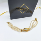 Vintage Lanvin Pearl & Rhinestone Bracelet – view 2