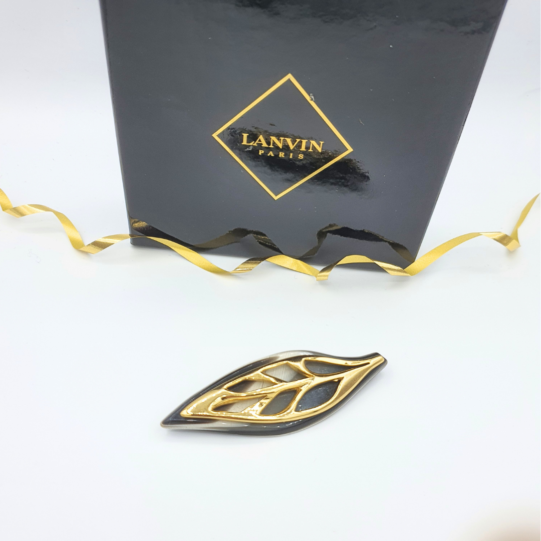 Lanvin – Vintage Leaf-Shaped Brooch – view 2
