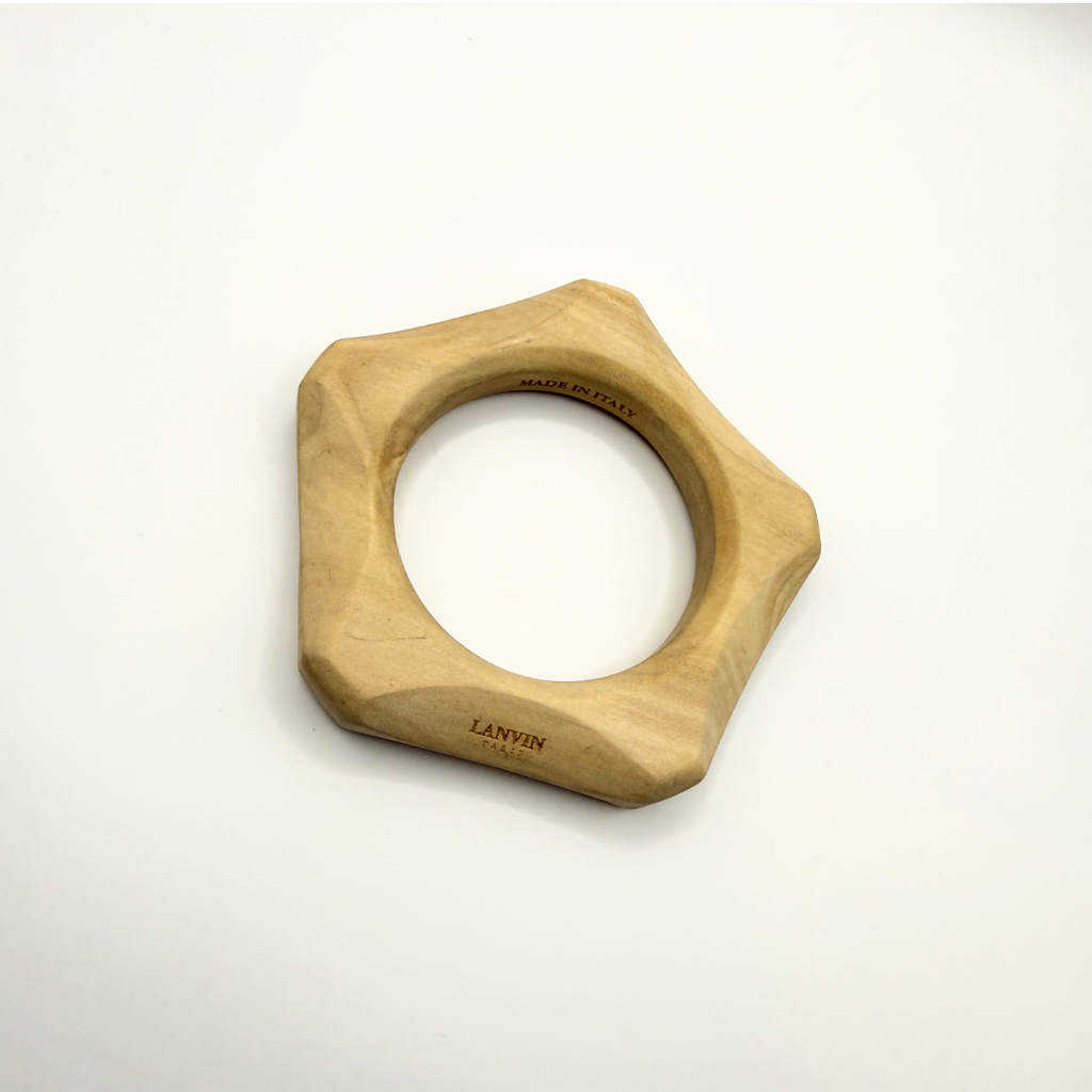 Vintage Lanvin Paris – Sculptural Wooden Bracelet – view 8