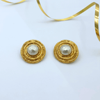 Vintage Chanel Faux Pearl Clip Earrings