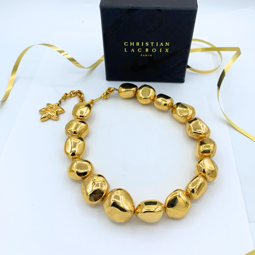 Vintage Christian Lacroix Irregular Beads Baroque-Chic Necklace – view 2