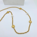 Vintage Long Givenchy Coin Charms Necklace – view 2
