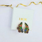 Vintage Christian Dior Ear Clips "Cascade de Couleurs" – 1969 – view 3