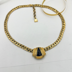 Vintage Lanvin Art Deco Enamel Necklace