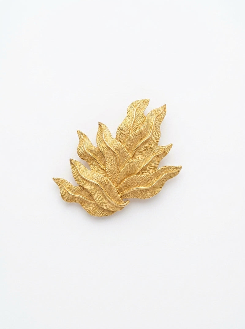 Lanvin Gold Leaf Brooch