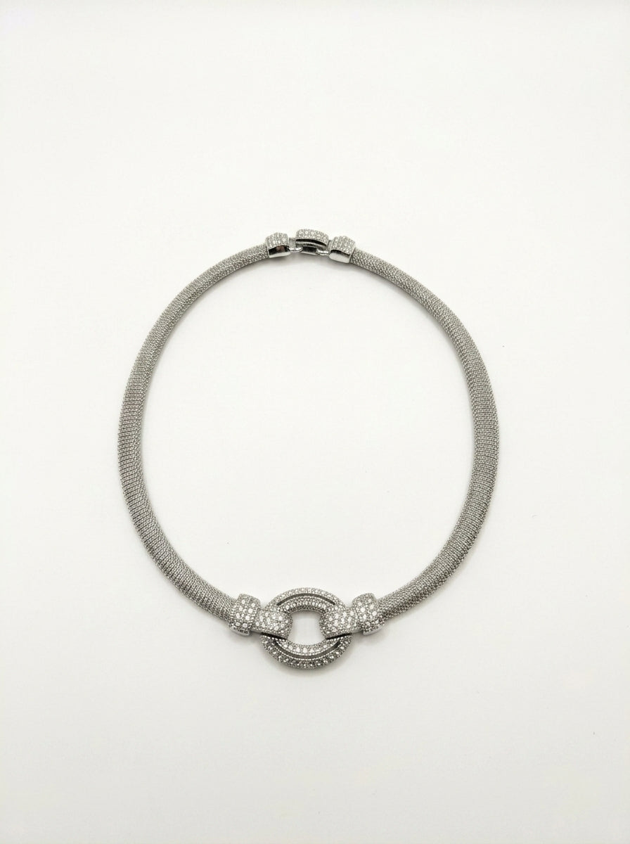 Vintage Christian Dior Crystal Pavé Collar Necklace – view 5