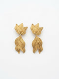 Lanvin oorbellen met bladgoud-hangers