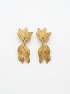 Lanvin oorbellen met bladgoud-hangers