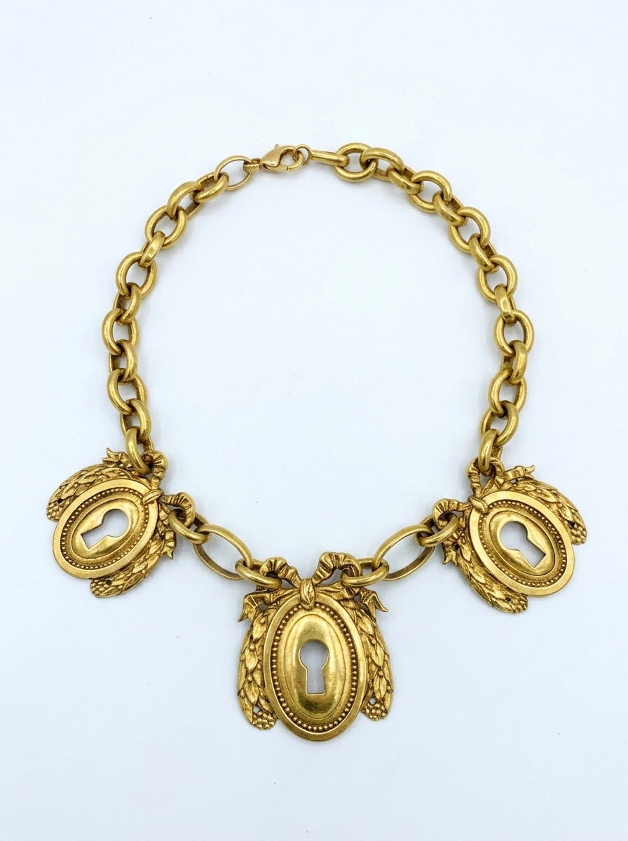 Vintage Christian Dior Keyhole Necklace – view 4