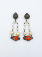 Moschino Vintage Ladybug Earrings – Pearls & Playful Charm – view 6