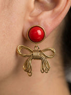 Moschino Statement Bow Clip Earrings