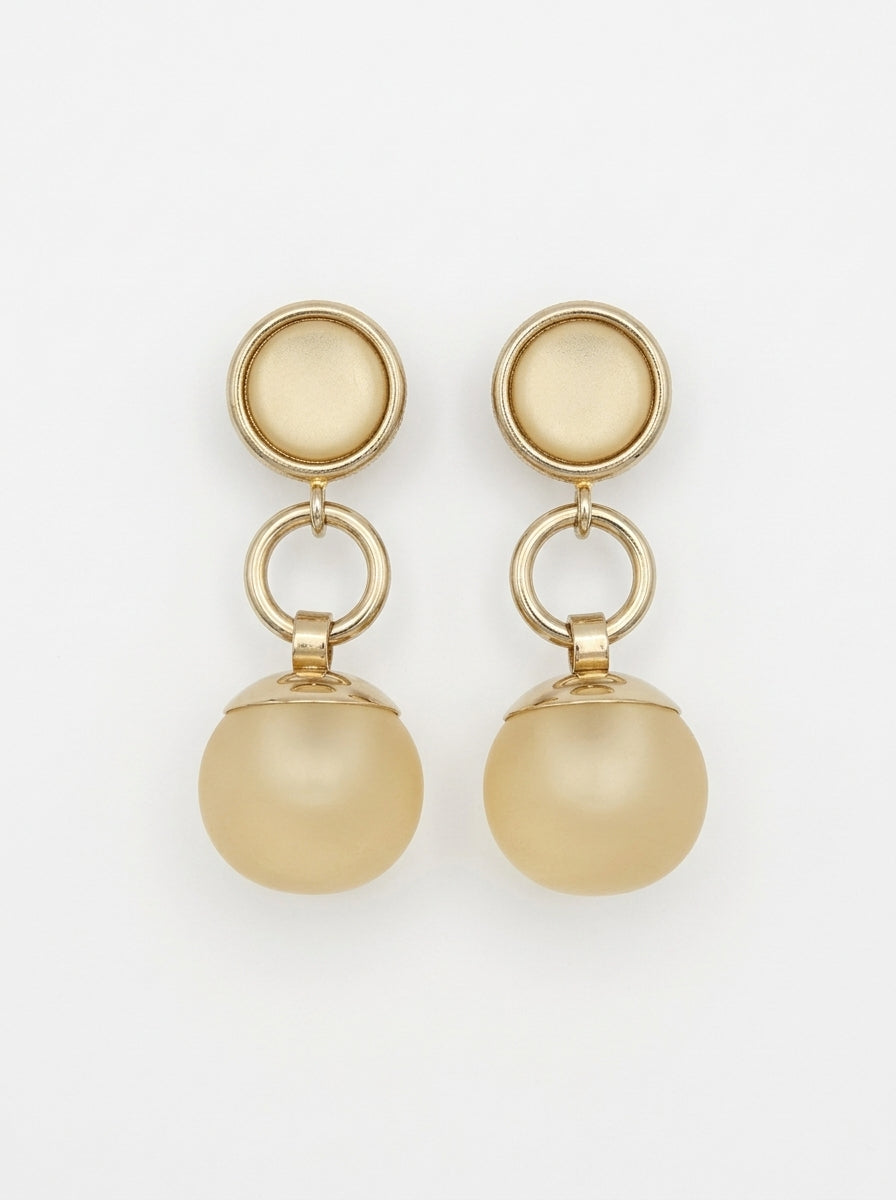 Giorgio Armani Sphere Drop Clip Earrings