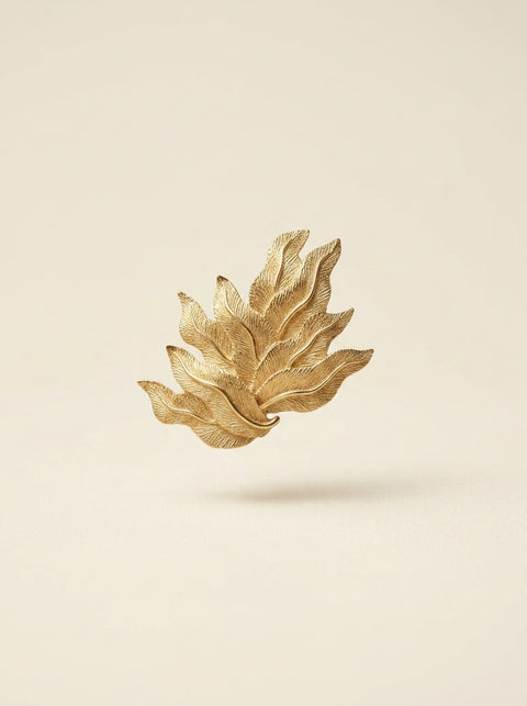 Lanvin Gold Leaf Brooch