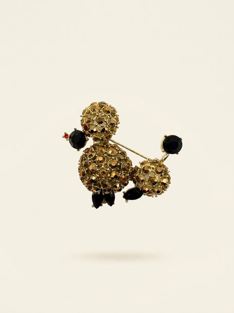 Vintage Gold-Tone Poodle Brooch