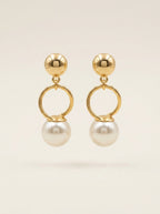 Vintage Giorgio Armani Clip Earrings with Large Pearl Drops – view 5