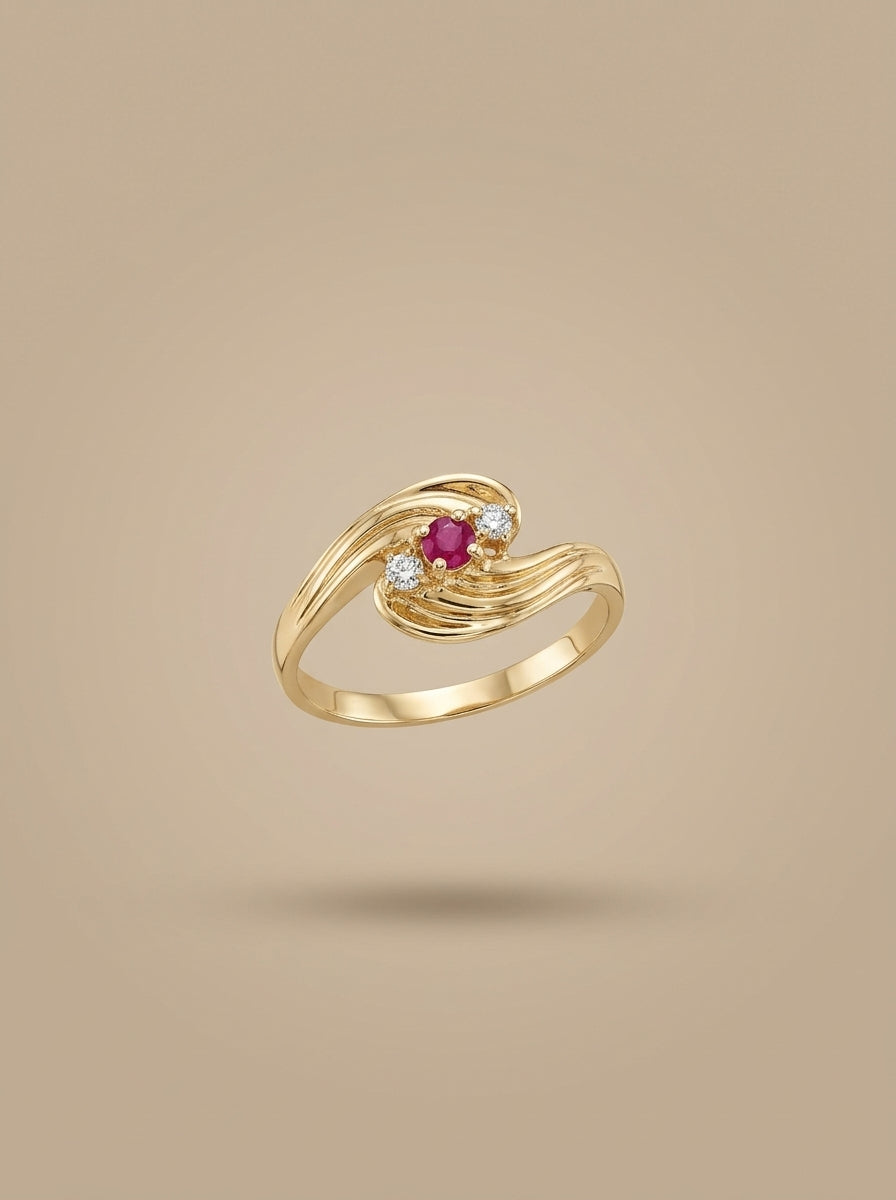Ruby Swirl Ring