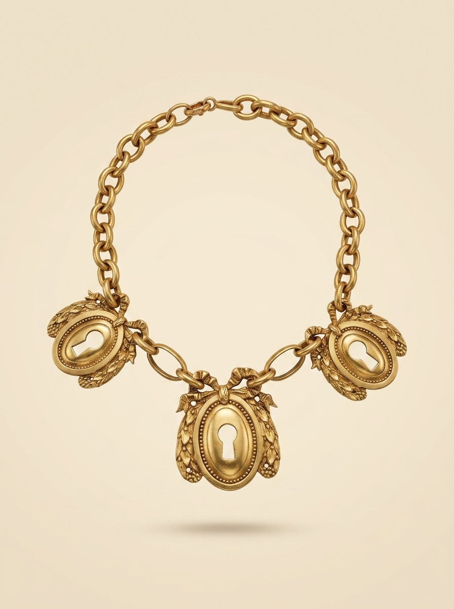 Vintage Christian Dior Keyhole Necklace – view 5