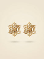 Vintage Christian Dior goudkleurige bloem-clipoorbellen