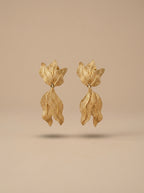 Lanvin oorbellen met bladgoud-hangers