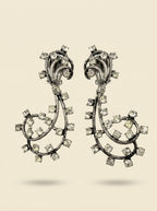 Vintage Elsa Schiaparelli – Crystal Scroll Statement Earrings – view 6