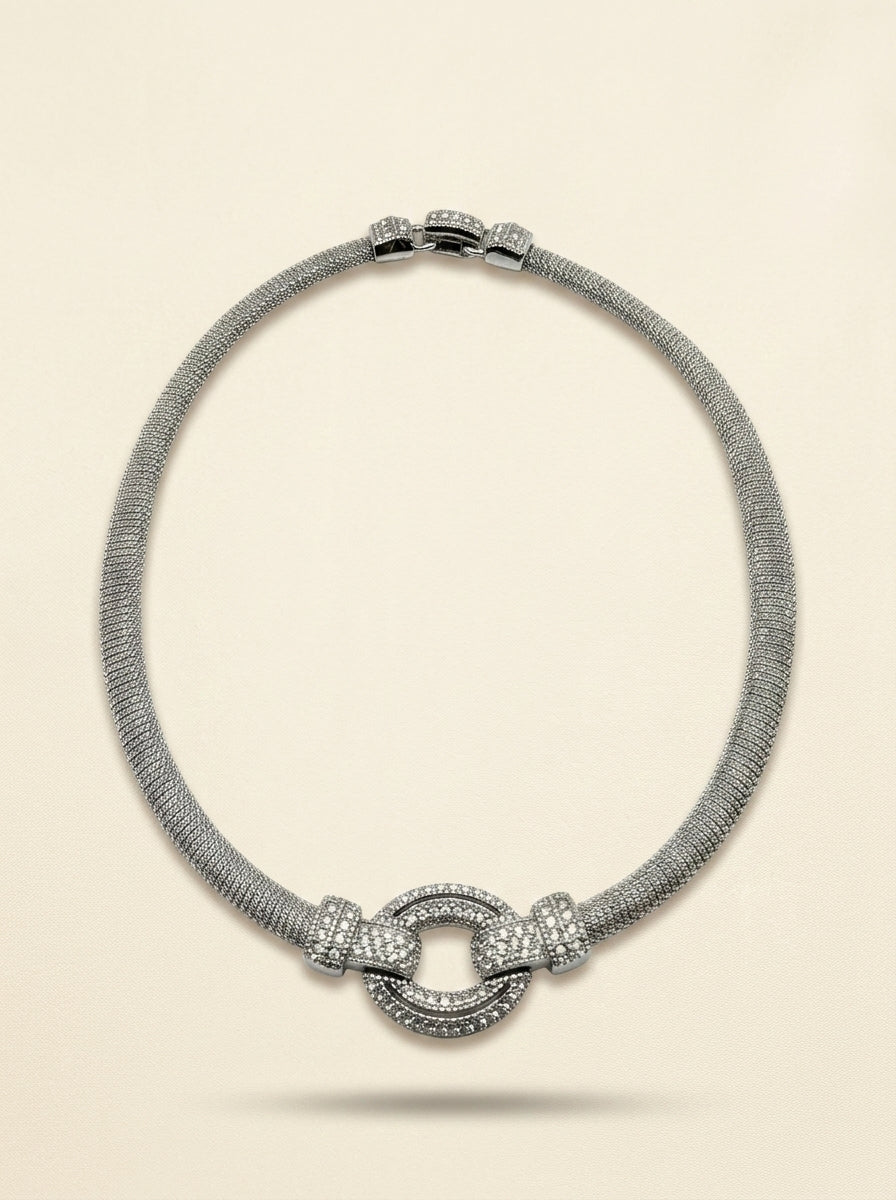 Vintage Christian Dior Crystal Pavé Collar Necklace – view 6