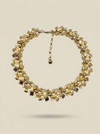 Vintage Trifari goudkleurige blad-collierketting