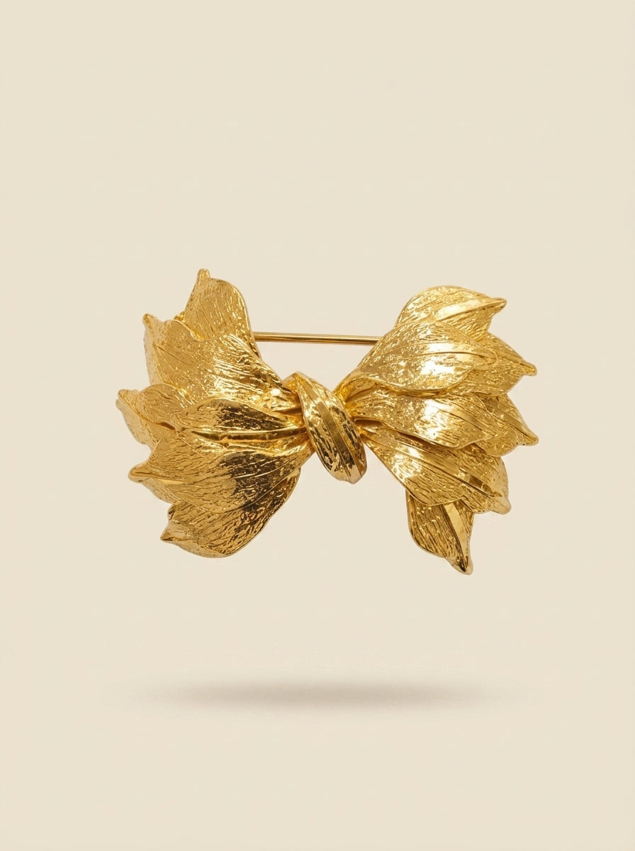Ivy Bow Brooch