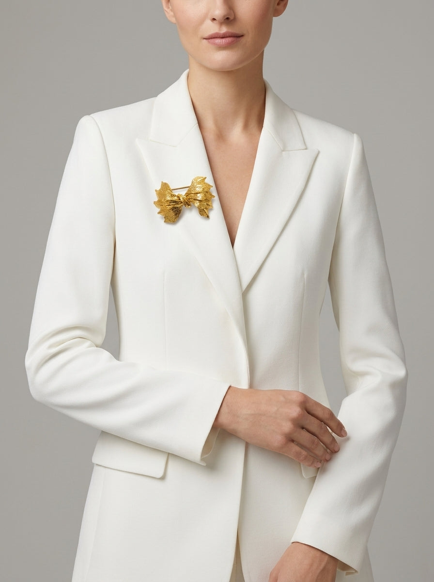 Ivy Bow Brooch